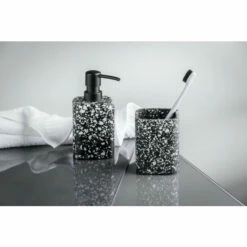 Wenko Zahnputzbecher Terrazzo Schwarz -Günstiges Wenko Geschäft unnamed file 30166