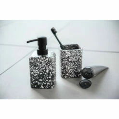 Wenko Zahnputzbecher Terrazzo Schwarz -Günstiges Wenko Geschäft unnamed file 30168