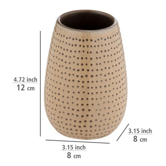 Wenko Zahnputzbecher Bellante Sand 8 Wenko Zahnputzbecher Bellante Sand – Bild 6