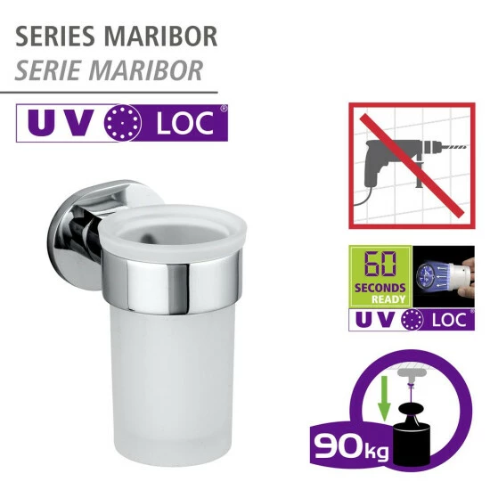 Wenko UV-Loc® Zahnputzbecherhalter Maribor 3 Wenko UV-Loc® Zahnputzbecherhalter Maribor