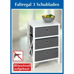 Regal Mit 3 Schubladen, 60 X 32 X 41 Cm, Klappbar, WENKO -Günstiges Wenko Geschäft unnamed file 30325