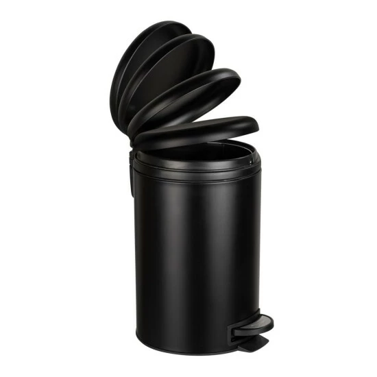 Wenko Treteimer Leman Easy Close Schwarz 12 L 4 Wenko Treteimer Leman Easy Close Schwarz 12 L – Bild 2