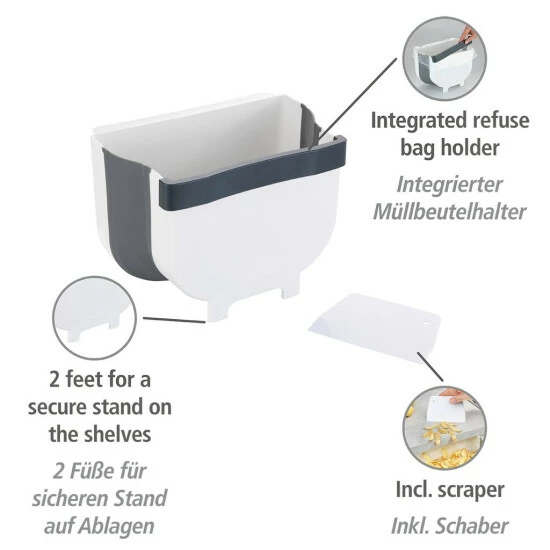 Wenko Tür-Abfalleimer Fago 5 Liter 4 Wenko Tür-Abfalleimer Fago 5 Liter – Bild 2
