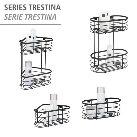 Wenko Edelstahl Wandablage Trestina Schwarz 10 Wenko Edelstahl Wandablage Trestina Schwarz – Bild 8