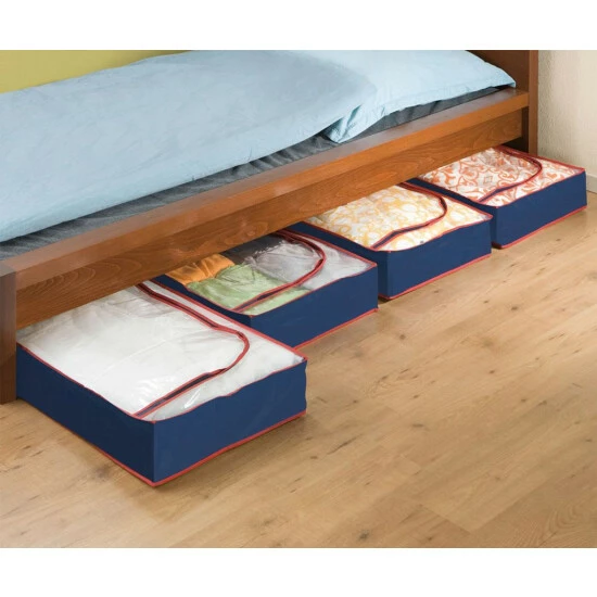Wenko Unterbettkommode Blau-Rot 4er Set 9 Wenko Unterbettkommode Blau-Rot 4er Set – Bild 7