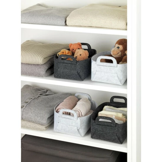 Wenko Filzkorb Nina S Hellgrau 11 Wenko Filzkorb Nina S Hellgrau – Bild 9