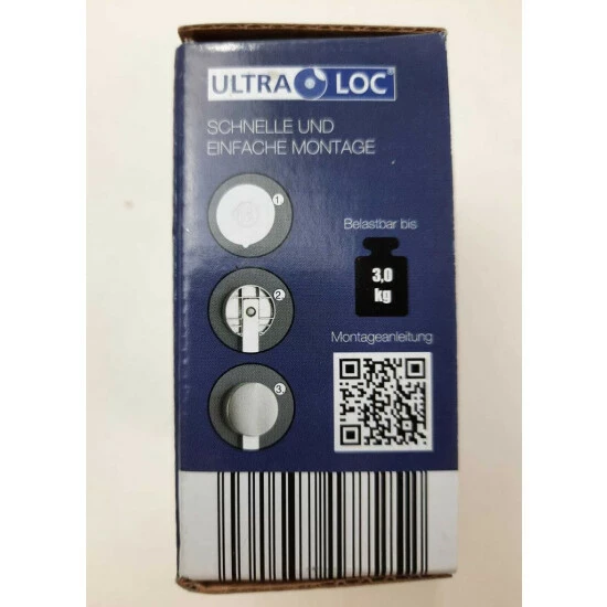 Wenko Ultra Loc Wandhaken, 2er-Set , Silber Oder Schwarz 5 Wenko Ultra Loc Wandhaken, 2er-Set , Silber Oder Schwarz – Bild 3