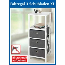 Regal Mit 3 Schubladen, 85 X 35 X 34 Cm, Klappbar, WENKO -Günstiges Wenko Geschäft unnamed file 30543