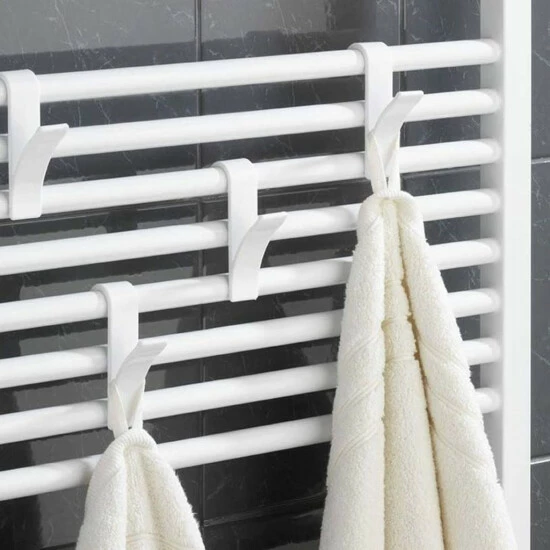 Wenko Heizkörperhaken Kunststoffhaken Mehrfach Kombinierter Heizkörperhaken Haken Zum Flexiblen Einhängen, Für Alle Gängigen Heizkörper(size6 Pack,White) 4 Wenko Heizkörperhaken Kunststoffhaken Mehrfach Kombinierter Heizkörperhaken Haken Zum Flexiblen Einhängen, Für Alle Gängigen Heizkörper(size6 Pack,White) – Bild 2