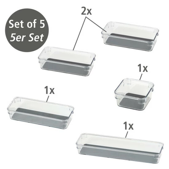 Wenko Schubladeneinsätze Cube & Long, 5-tlg. 3 Wenko Schubladeneinsätze Cube & Long, 5-tlg.