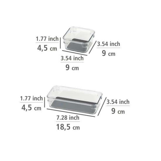 Wenko Schubladeneinsätze Cube & Long, 5-tlg. 5 Wenko Schubladeneinsätze Cube & Long, 5-tlg. – Bild 3