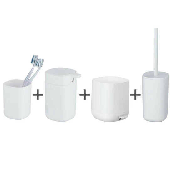 Wenko Bad-Accessoire Set Davos Weiß 3 Wenko Bad-Accessoire Set Davos Weiß