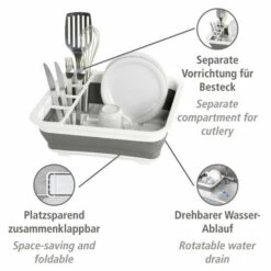 Wenko Geschirrabtropfer Gaia Faltbar Grau/Weiß -Günstiges Wenko Geschäft unnamed file 3072