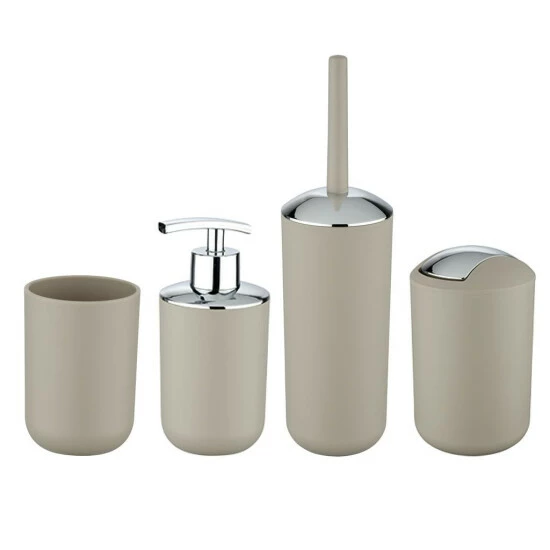 Wenko Bad-Accessoire Set Brasil Taupe, 4-teilig 3 Wenko Bad-Accessoire Set Brasil Taupe, 4-teilig