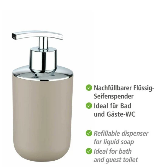 Wenko Bad-Accessoire Set Brasil Taupe, 4-teilig 5 Wenko Bad-Accessoire Set Brasil Taupe, 4-teilig – Bild 3