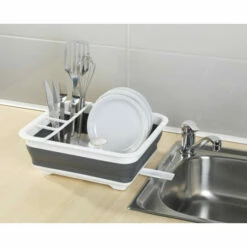 Wenko Geschirrabtropfer Gaia Faltbar Grau/Weiß -Günstiges Wenko Geschäft unnamed file 3079