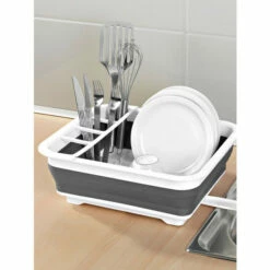 Wenko Geschirrabtropfer Gaia Faltbar Grau/Weiß -Günstiges Wenko Geschäft unnamed file 3081