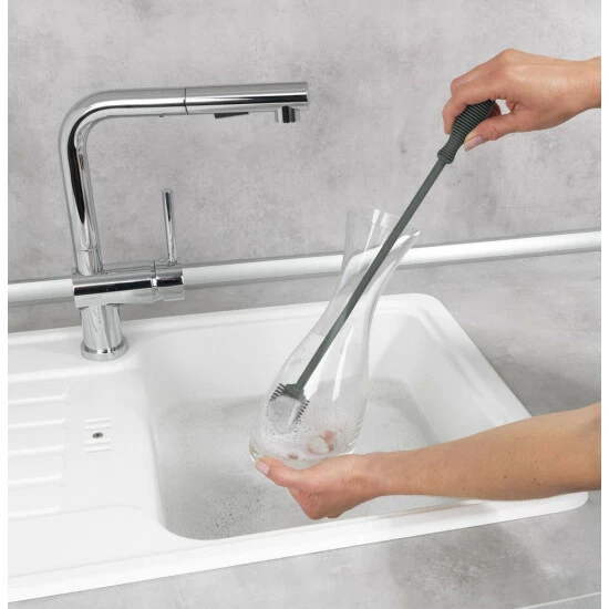 Wenko Silikon Flaschenbürste Grau 6 Wenko Silikon Flaschenbürste Grau – Bild 4