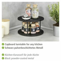 Wenko Schrankrondell Duo Schwarz -Günstiges Wenko Geschäft unnamed file 30878