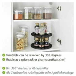 Wenko Schrankrondell Duo Schwarz -Günstiges Wenko Geschäft unnamed file 30879