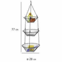 WENKO Küchenampel Trio - 3 Ablagekörbe, Hängend, Verchromtes Metall -Günstiges Wenko Geschäft unnamed file 30896