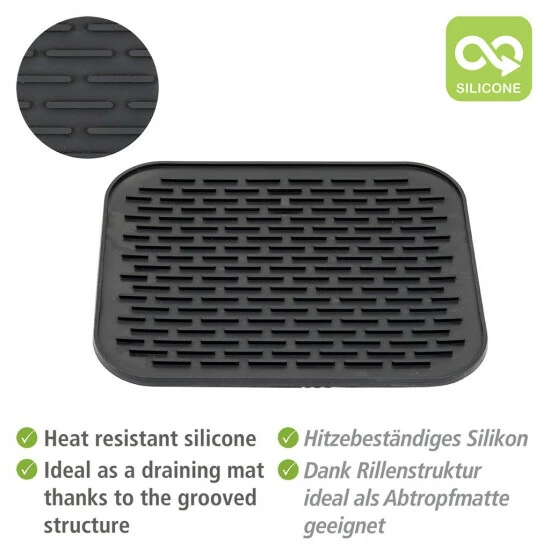 Wenko Silikonablage Minu Schwarz 6 Wenko Silikonablage Minu Schwarz – Bild 4