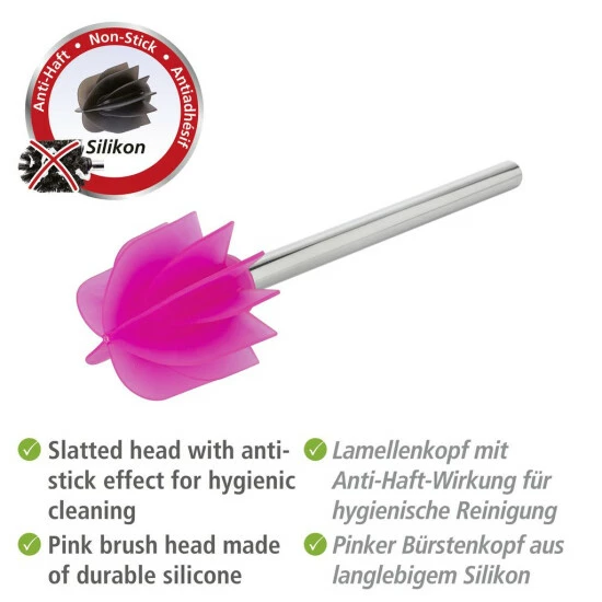 Wenko Silikon-Lamellen Ersatzbürste Pink 4 Wenko Silikon-Lamellen Ersatzbürste Pink – Bild 2