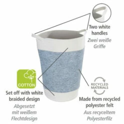 Wenko Filz Wäschesammler Bea Hellgrau -Günstiges Wenko Geschäft unnamed file 31155