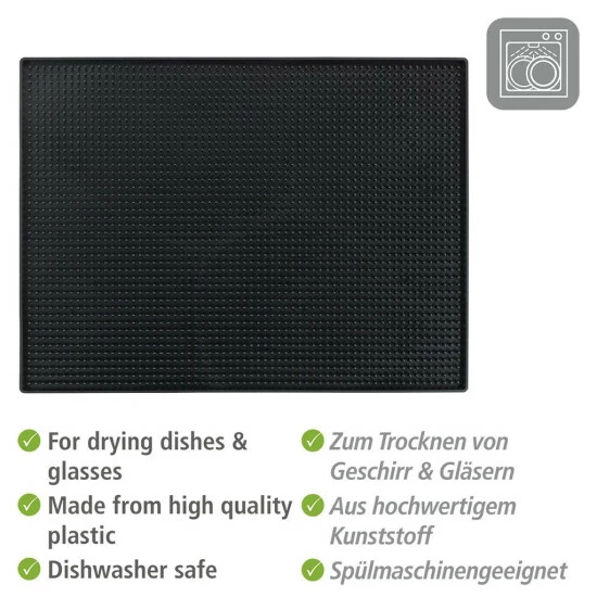 Wenko Abtropfmatte Maxi Schwarz, 40 X 30 Cm 10 Wenko Abtropfmatte Maxi Schwarz, 40 X 30 Cm – Bild 8