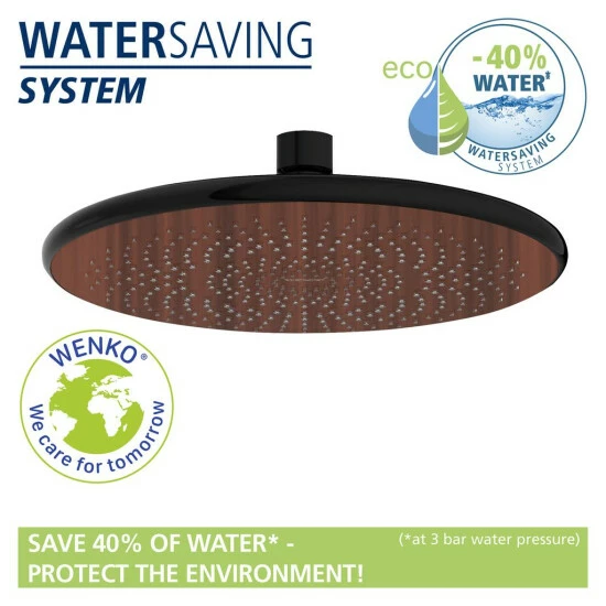 Wenko Regenduschkopf Watersaving Wood 4 Wenko Regenduschkopf Watersaving Wood – Bild 2