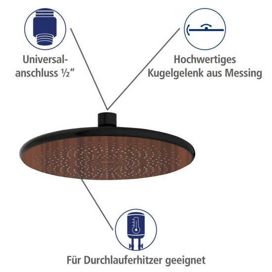 Wenko Regenduschkopf Watersaving Wood 11 Wenko Regenduschkopf Watersaving Wood – Bild 9