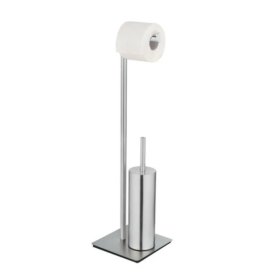 Wenko Stand WC-Garnitur Recco Edelstahl Satiniert 4 Wenko Stand WC-Garnitur Recco Edelstahl Satiniert – Bild 2