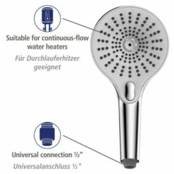 Wenko Duschkopf Ultimate Shower Chrom/Weiß -Günstiges Wenko Geschäft unnamed file 31410