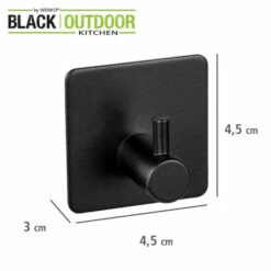 Wenko Wandhaken Ureo Schwarz, 2er -Günstiges Wenko Geschäft unnamed file 31469