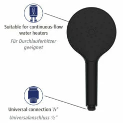 Wenko Duschkopf Automatic Cleaning Schwarz -Günstiges Wenko Geschäft unnamed file 31540