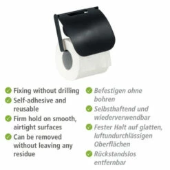 Wenko Static-Loc® Plus Toilettenpapierhalter Mit Deckel Pavia Schwarz 12 Wenko Static-Loc® Plus Toilettenpapierhalter Mit Deckel Pavia Schwarz -Günstiges Wenko Geschäft unnamed file 31561