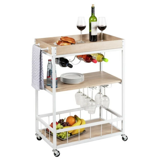 Wenko Küchenwagen Rustico Sonoma /Weiß 3 Wenko Küchenwagen Rustico Sonoma /Weiß