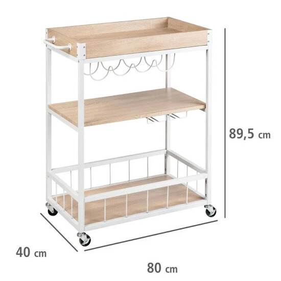 Wenko Küchenwagen Rustico Sonoma /Weiß 14 Wenko Küchenwagen Rustico Sonoma /Weiß – Bild 12
