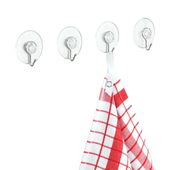 Wenko Saughaken Nickel Transparent 4er Set 4 Wenko Saughaken Nickel Transparent 4er Set – Bild 2