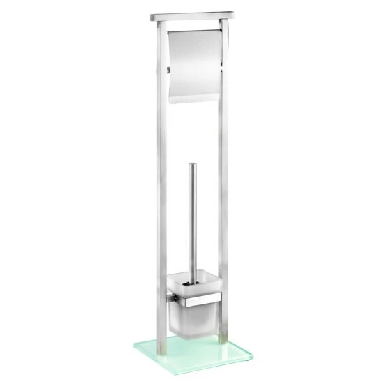 Wenko Stand WC-Garnitur Debar Edelstahl 3 Wenko Stand WC-Garnitur Debar Edelstahl