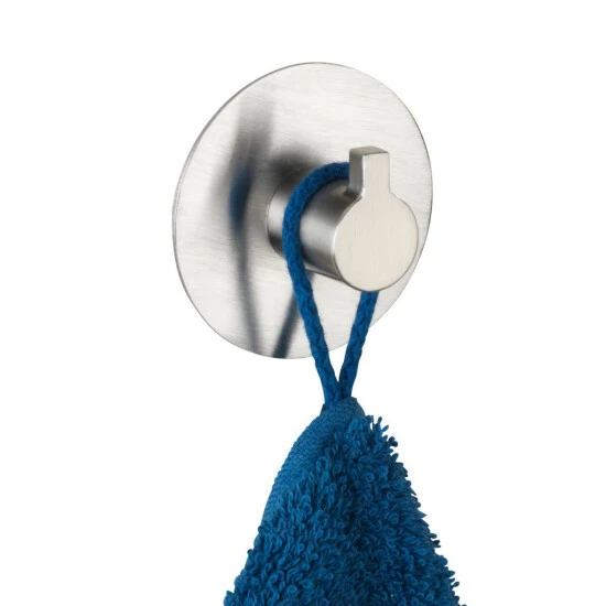 Wenko Strip-it Wandhaken Rina Silber-Matt Edelstahl 4 Wenko Strip-it Wandhaken Rina Silber-Matt Edelstahl – Bild 2