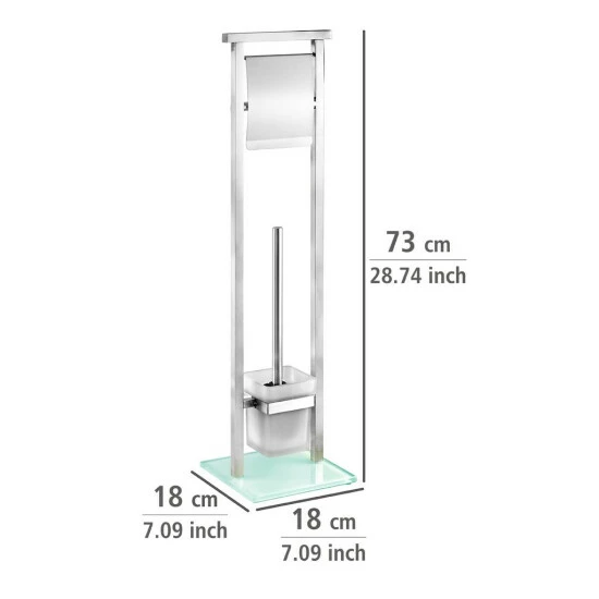 Wenko Stand WC-Garnitur Debar Edelstahl 8 Wenko Stand WC-Garnitur Debar Edelstahl – Bild 6