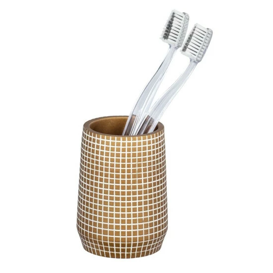 Wenko Zahnputzbecher Ohrid Gold 2er Set 5 Wenko Zahnputzbecher Ohrid Gold 2er Set – Bild 3