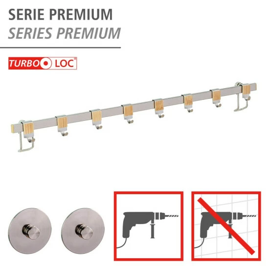 Wenko Turbo-Loc® Hakenleiste Premium Mit 8 Haken 3 Wenko Turbo-Loc® Hakenleiste Premium Mit 8 Haken