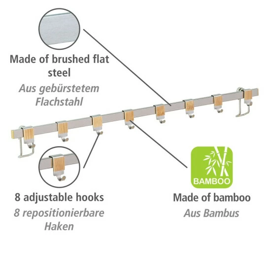 Wenko Turbo-Loc® Hakenleiste Premium Mit 8 Haken 5 Wenko Turbo-Loc® Hakenleiste Premium Mit 8 Haken – Bild 3