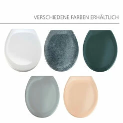 Wenko WC-Sitz Ottana Granit, Antibakterieller Toilettendeckel Mit Easy Close Absenkautomatik, Inklusive Rostfreier Edelstahlbefestigung Mit Fix-Clip Und 2 GRATIS Schwämme In Weiß / Rot -Günstiges Wenko Geschäft unnamed file 31951