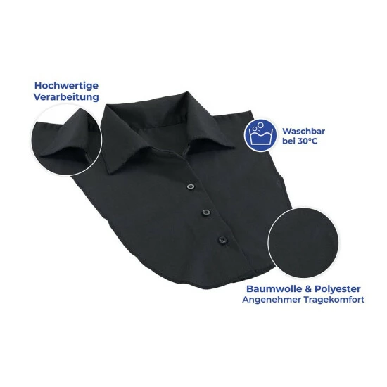 Wenko Blusenkragen Schwarz 5 Wenko Blusenkragen Schwarz – Bild 3