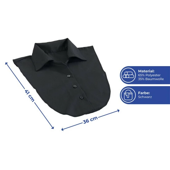 Wenko Blusenkragen Schwarz 6 Wenko Blusenkragen Schwarz – Bild 4