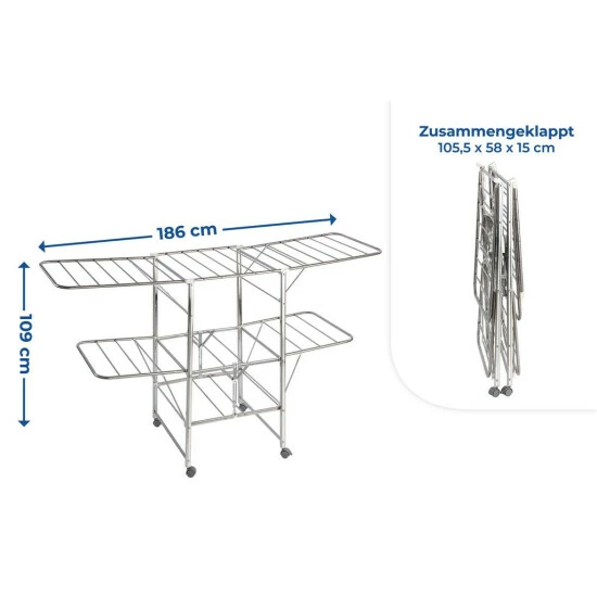 Wenko Wäschetrockner Edelstahl Mobil 6 Wenko Wäschetrockner Edelstahl Mobil – Bild 4