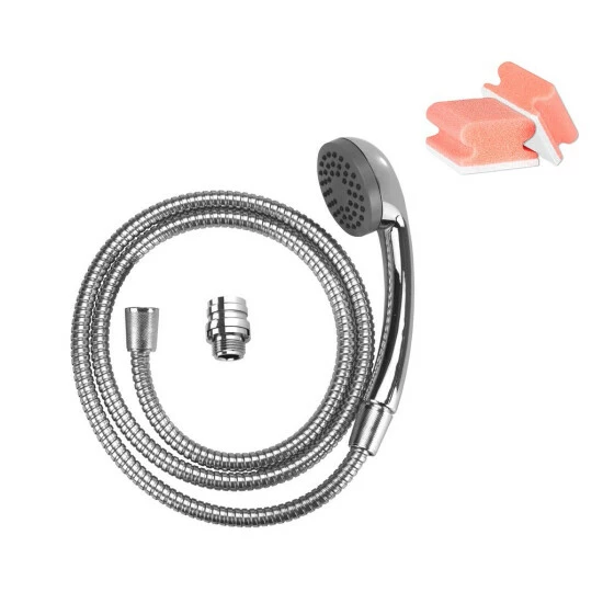 WENKO Waschbeckendusche, Rostfreier Edelstahl & Kunststoff, Silber Glänzend, 170 X 3,5 X 6,5 Cm | Praktischer Duschkopf Mit Duschschlauch Und Adapter Für Das Waschbecken, Verlängerung Für Den Wasserhahn | Inkl. 2er Set Reinigungsschwämme Gratis 10 WENKO Waschbeckendusche, Rostfreier Edelstahl & Kunststoff, Silber Glänzend, 170 X 3,5 X 6,5 Cm | Praktischer Duschkopf Mit Duschschlauch Und Adapter Für Das Waschbecken, Verlängerung Für Den Wasserhahn | Inkl. 2er Set Reinigungsschwämme Gratis – Bild 8